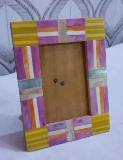 Dark Teak Wooden Frame for Office Desk