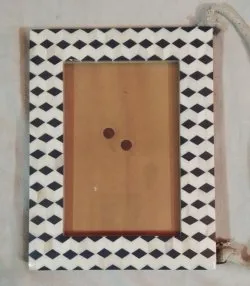 Wooden Frame with Rope Hanger for Wall