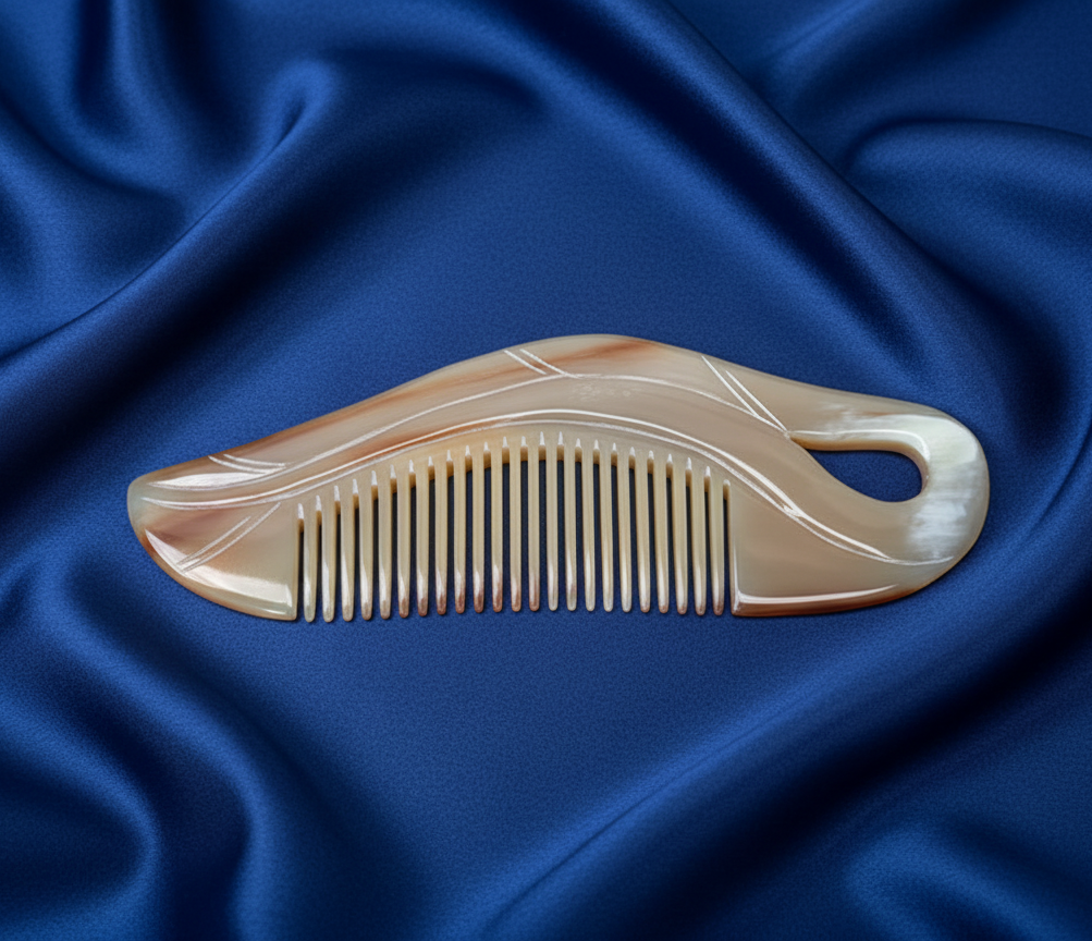 Anti‑breakage Buffalo Horn Hair Comb – Handmade Natural Buffalo Horn Buffalo Horn Combs from India