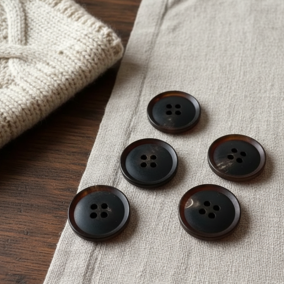 Durable Buffalo Horn Buttons For Tailoring – Handmade Sustainable Buffalo Horn Buffalo Horn Buttons from India