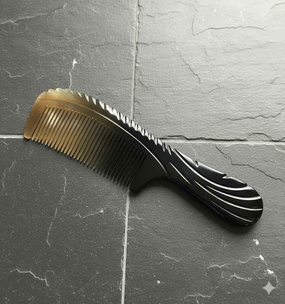 Durable Buffalo Horn Hair Styling Comb – Handmade Authentic Buffalo Horn Buffalo Horn Combs from India